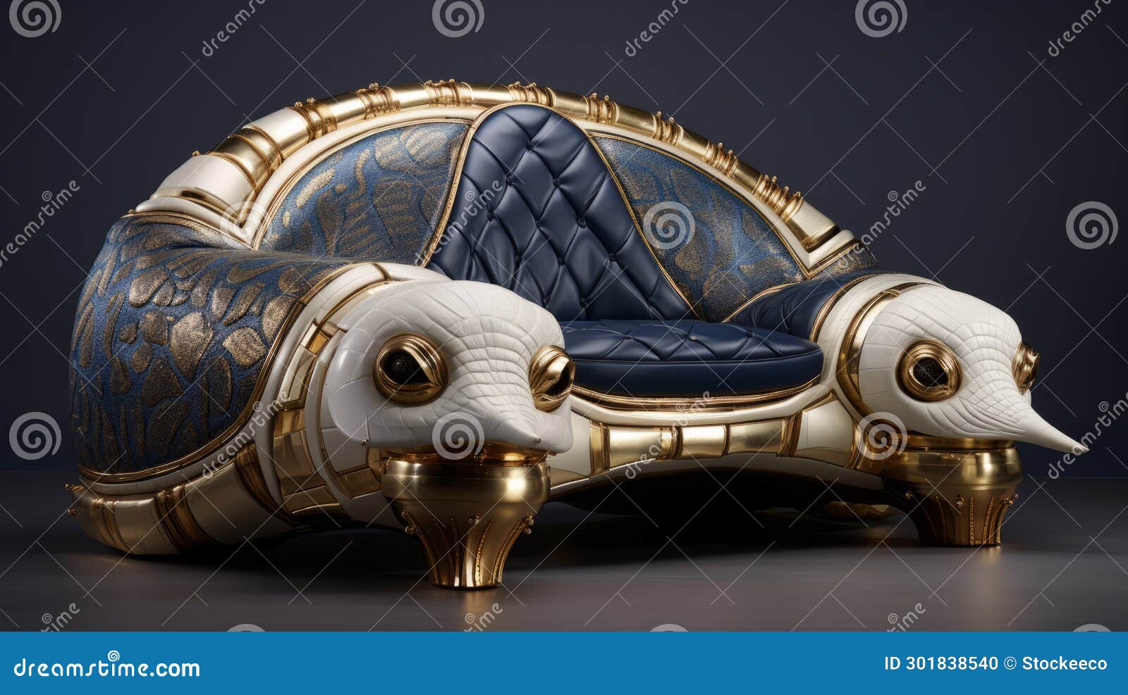 futuristic dragon chair with majestic elephants - exquisite 