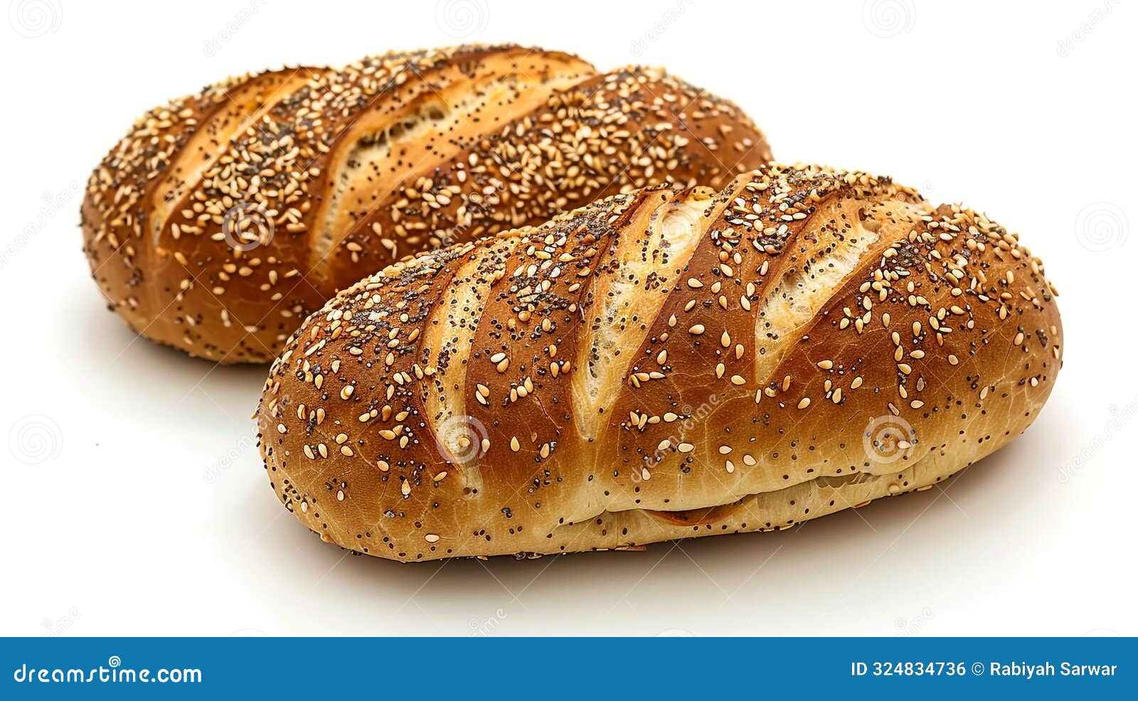 egyptian bread with bran two loaves aish baladi  on white background top view