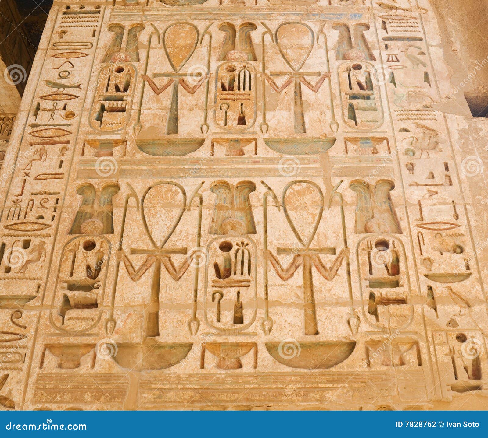 Egyptian carved stone stock photo. Image of africa, thebes 7828762