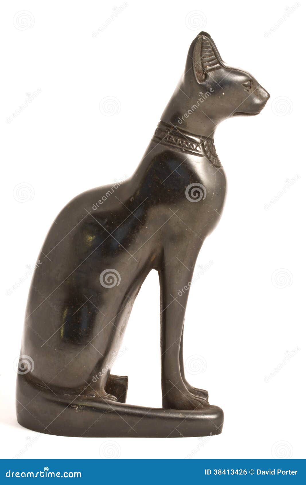 Egyptian Cat Statue stock photo. Image of polished, overwatching - 38413426