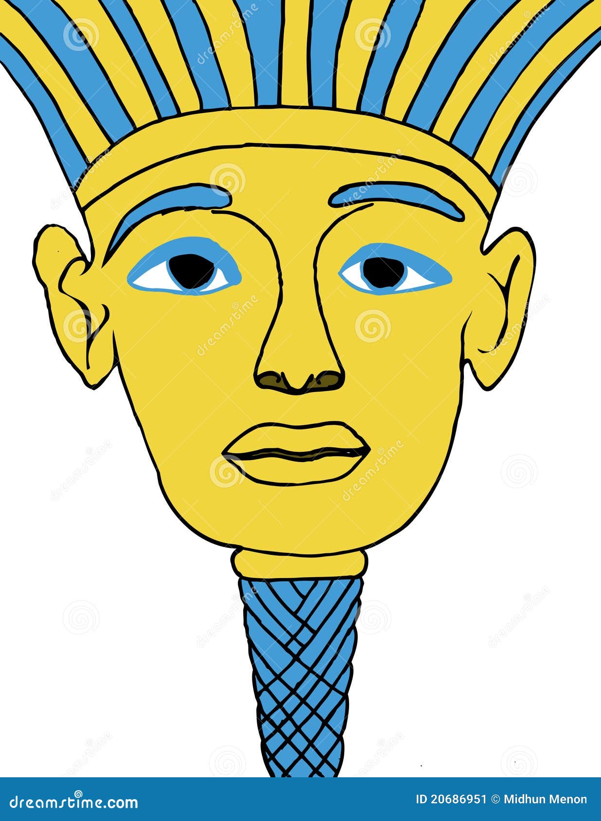 Egyptian Face Mask Illustration Stock Vector Illustration of cosmetic