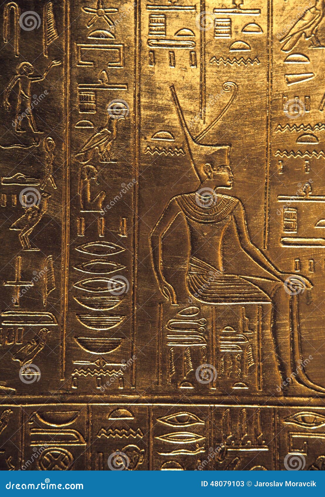 Egyptian hieroglyphics stock image. Image of tutankhamen - 48079103