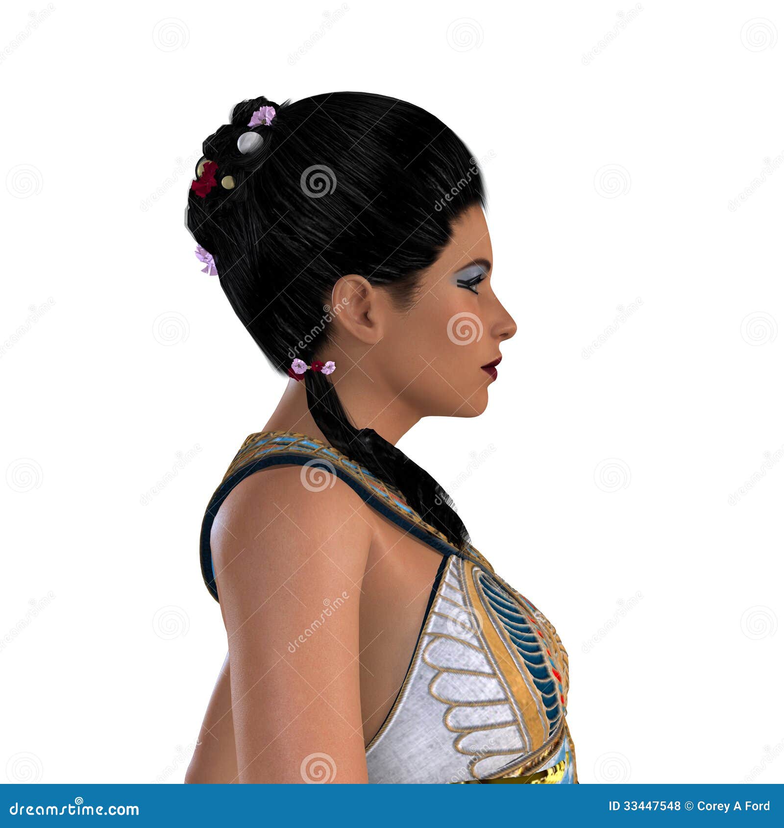 Egyptian Nefertiti With Hair Stock Photo Image Of