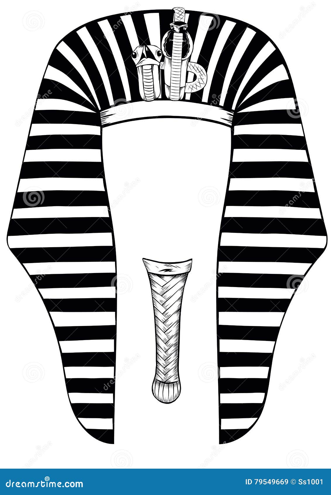 Egyptian Pharaoh Mummy Coffin Isolated RoyaltyFree Stock Photography