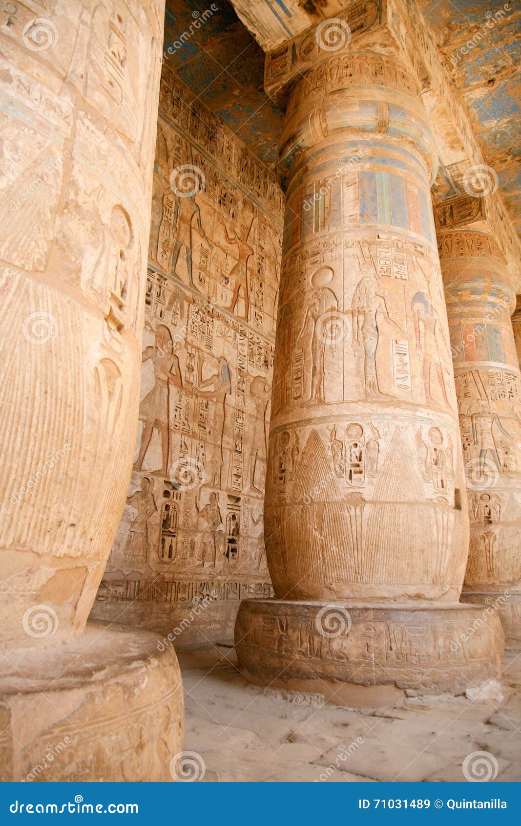egyptian reliefs in temple