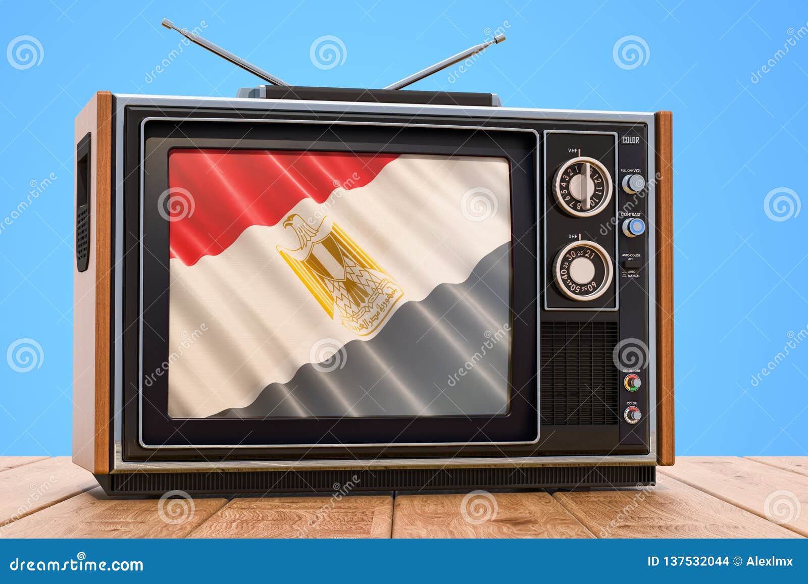 Egyptian Television Concept, 3D Stock Illustration Illustration of