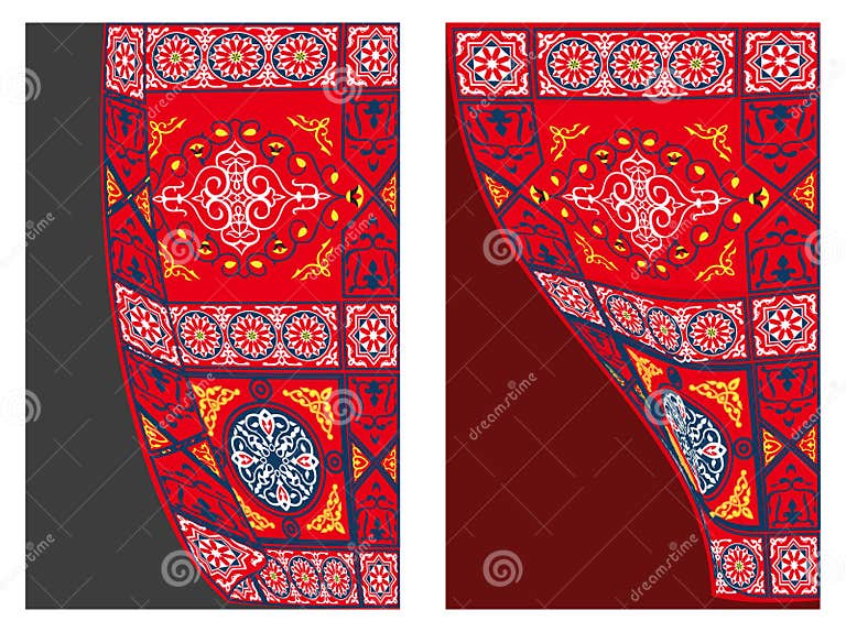 Egyptian Tent Fabric-Curtain Style 1 Stock Vector - Illustration of ...