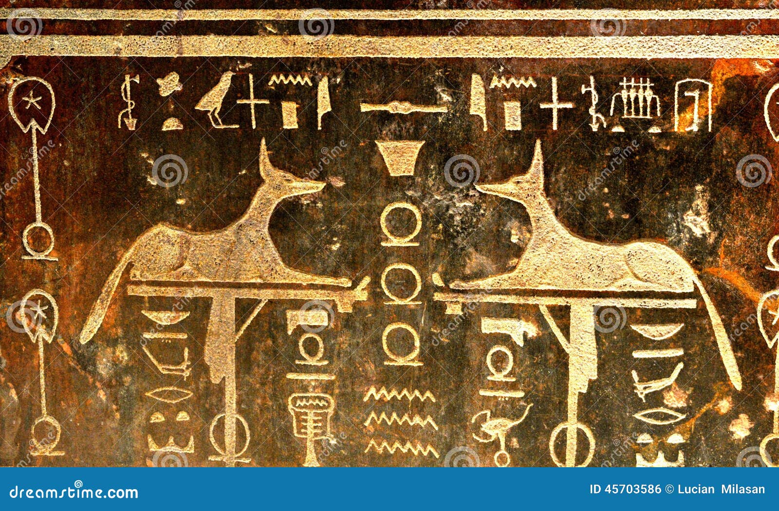 Egyptische symbolen stock foto. Image of hiërogliefen - 45703586