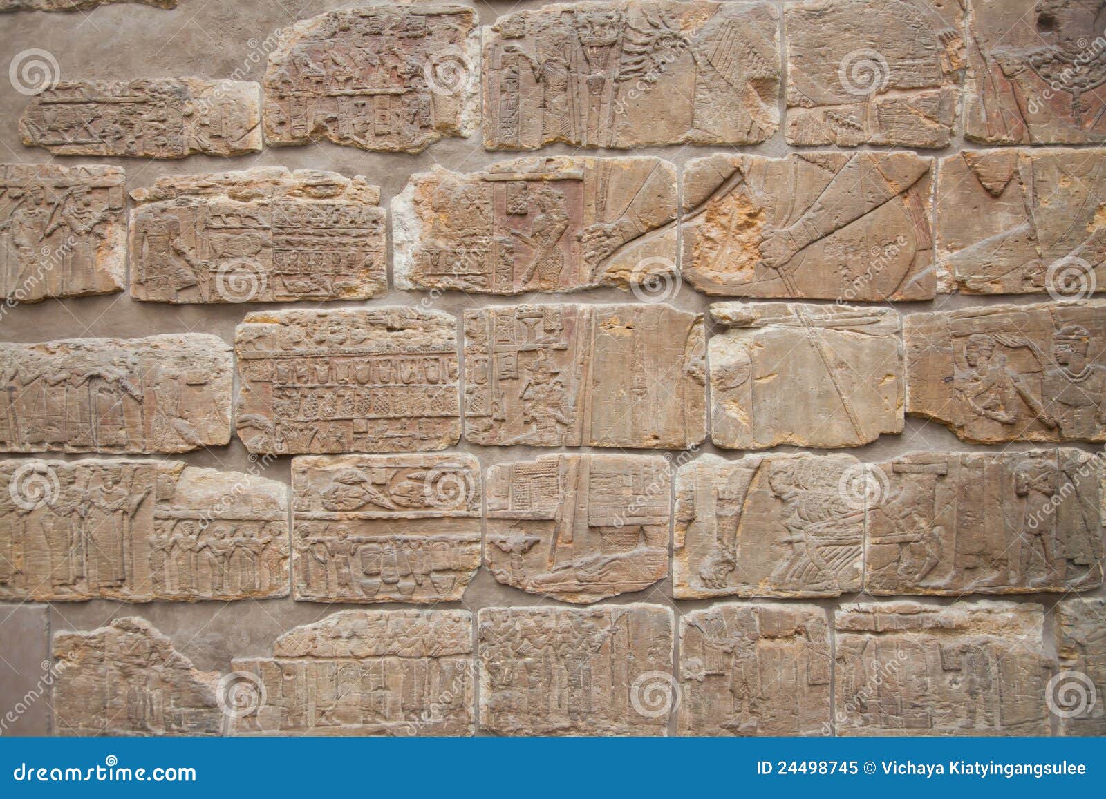Egytian Brick Wall stock image. Image of concrete, horizontal 24498745