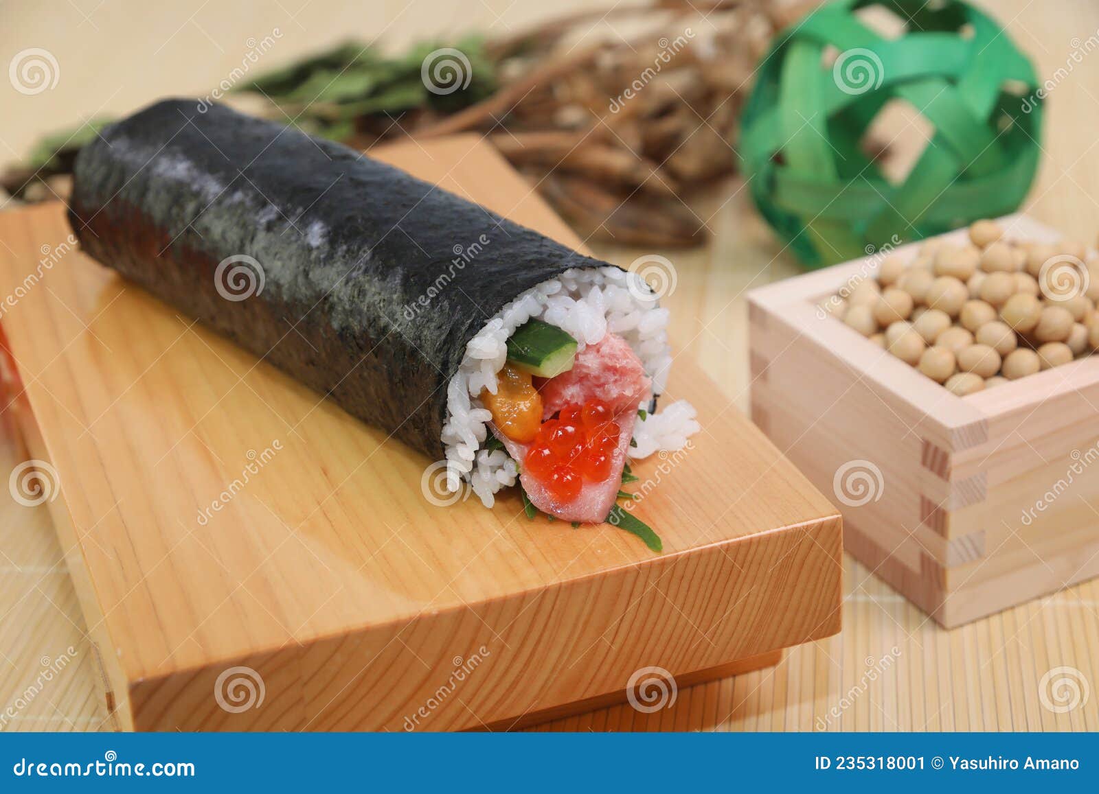 Ehomaki Sushi Roll Set Stock Vector (Royalty Free) 1276569379