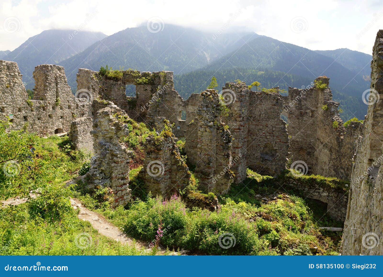Ehrenberg Castle Ruins stock photo. Image of austria 58135100