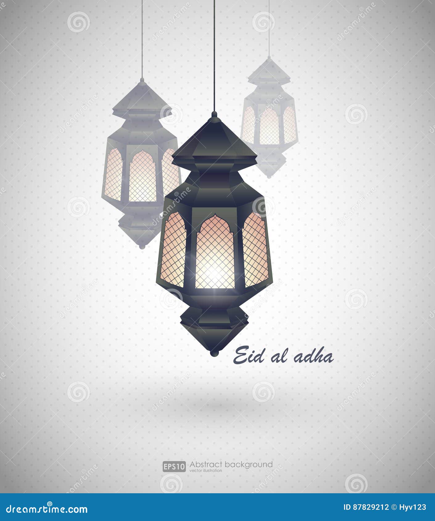 Eid Al Adha. Greeting Card Template On Eid Al-Fitr Muslim 