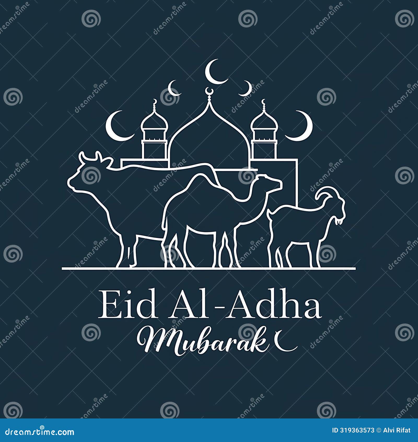eid al adha mubarak background, images are generated with the use of ai