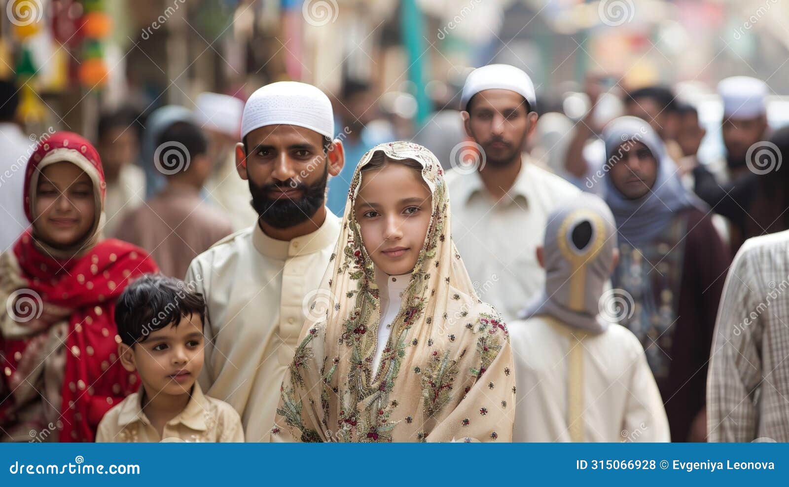 eid al fitr celebration with emotional fervor and joy on city streets in festive atmosphere