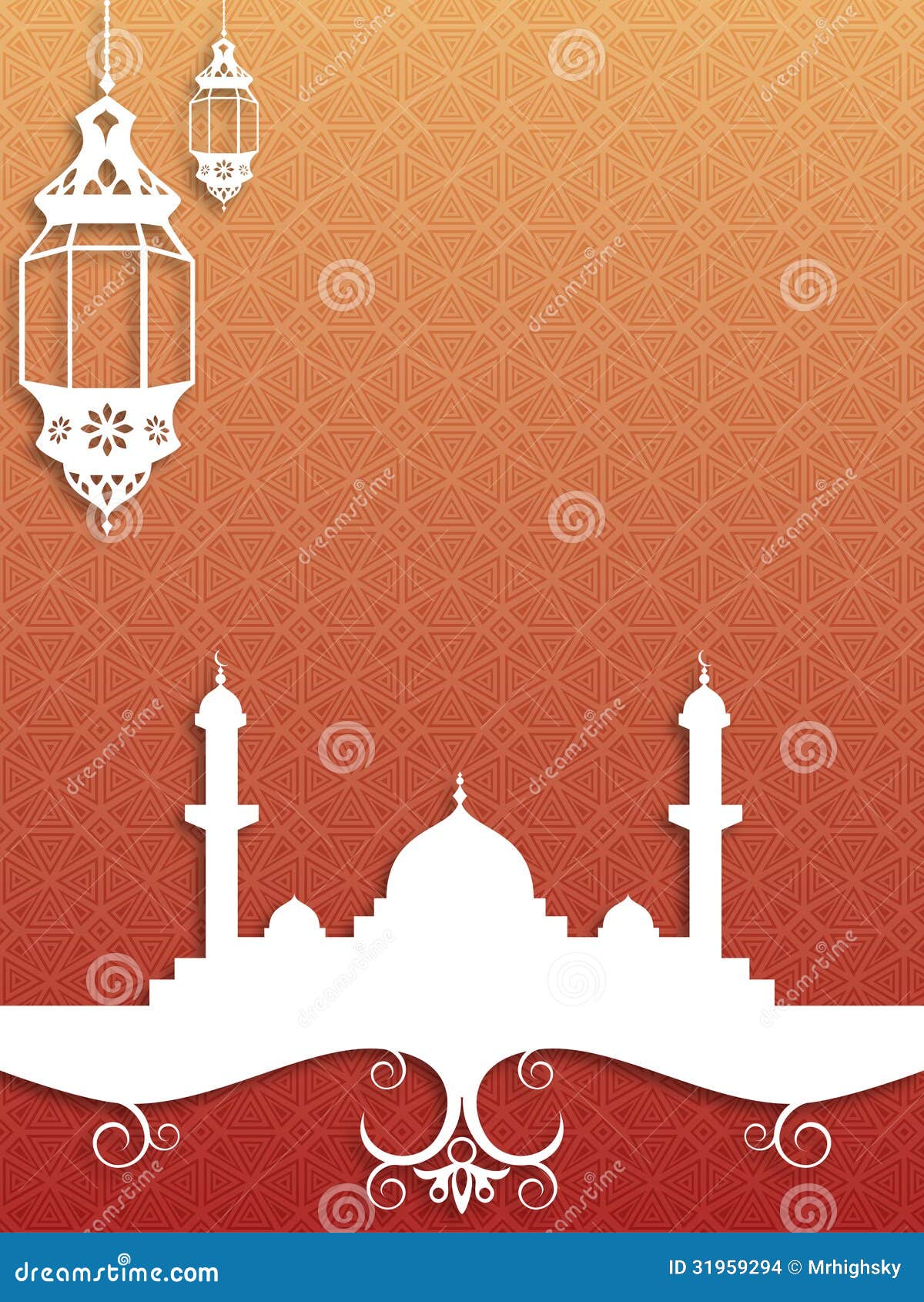 Eid Background. Illustrazione basata sul tema del Ramadan e dell'evento islamico Eid