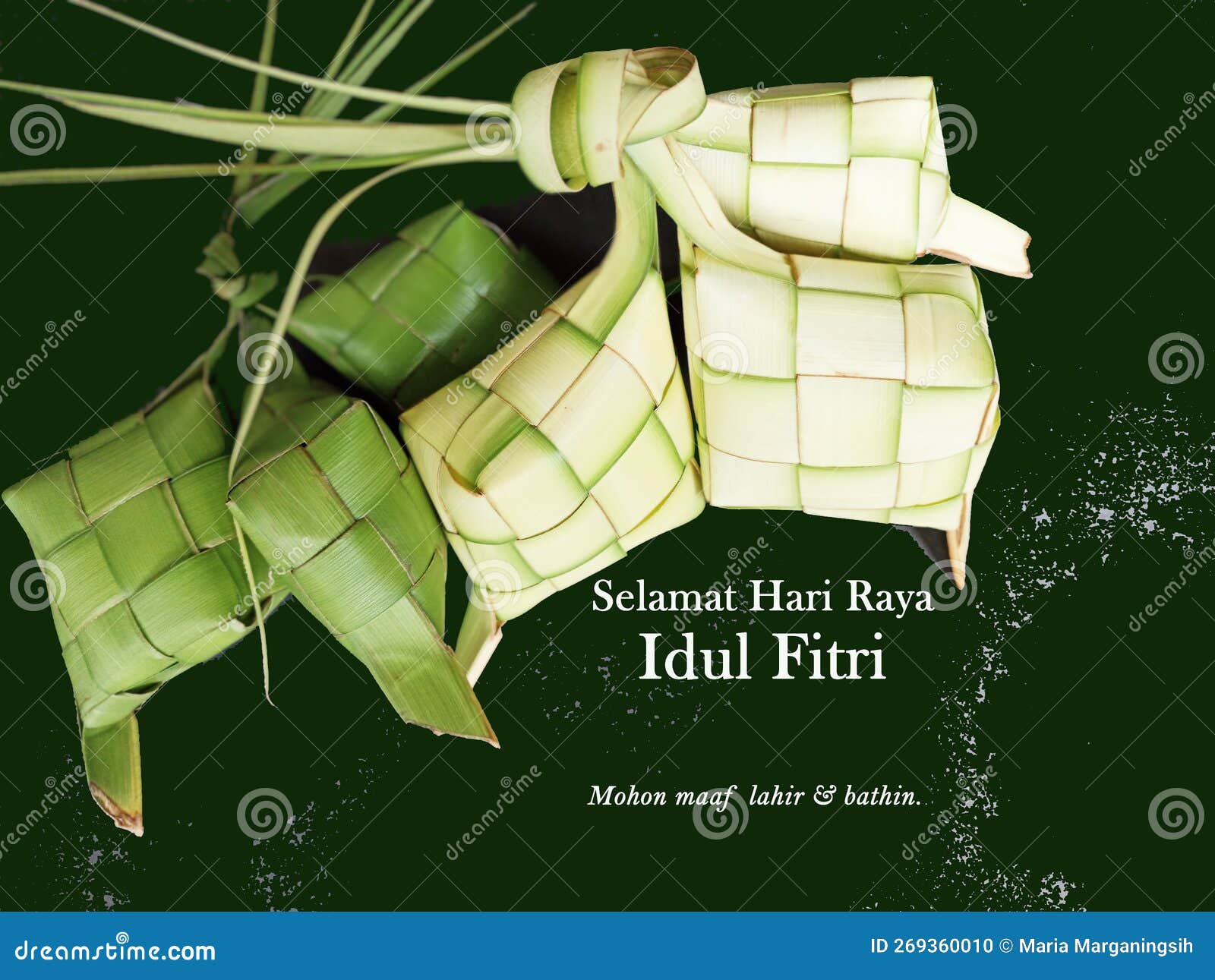 Ketupat Background On White Wooden Board Ketupat Frame With Copy Paste