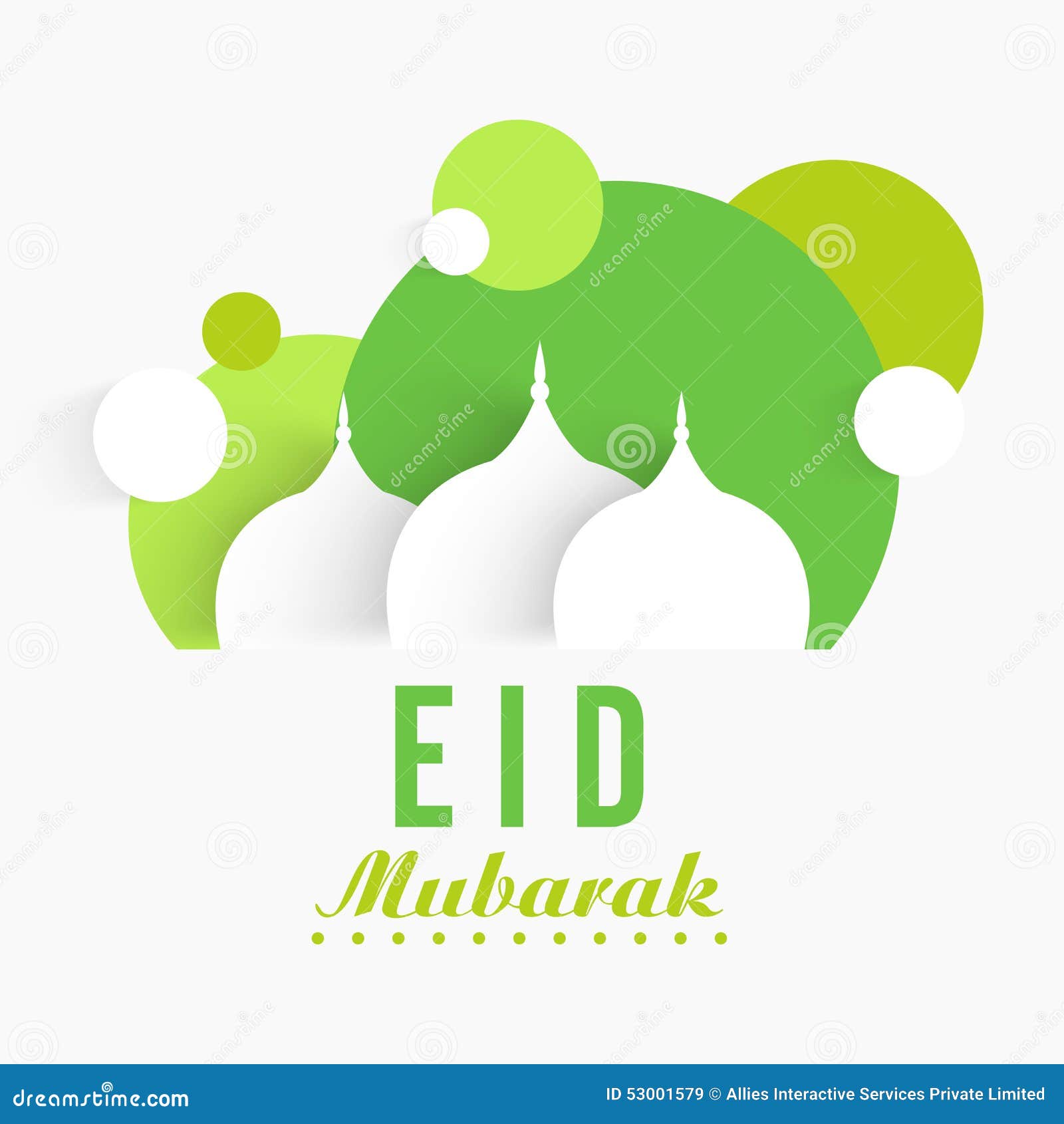 Eid Mubarak Celebration With Paper Cutout Mosque. Stock 