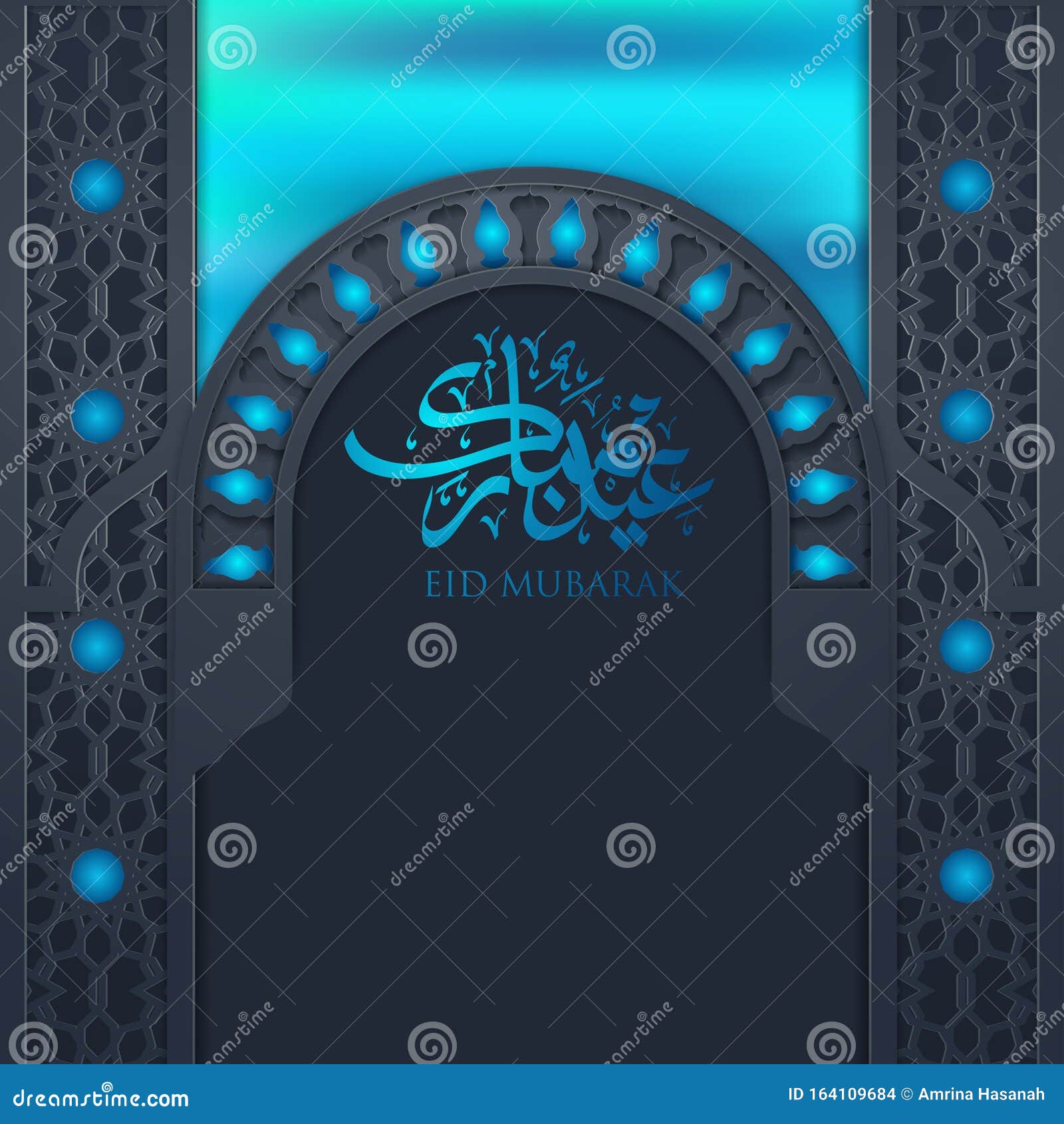 Eid Mubarak Design Background. Vector Illustration for Greeting Card, Poster  and Banner Stock Vector - Illustration of islam, culture: 164109684