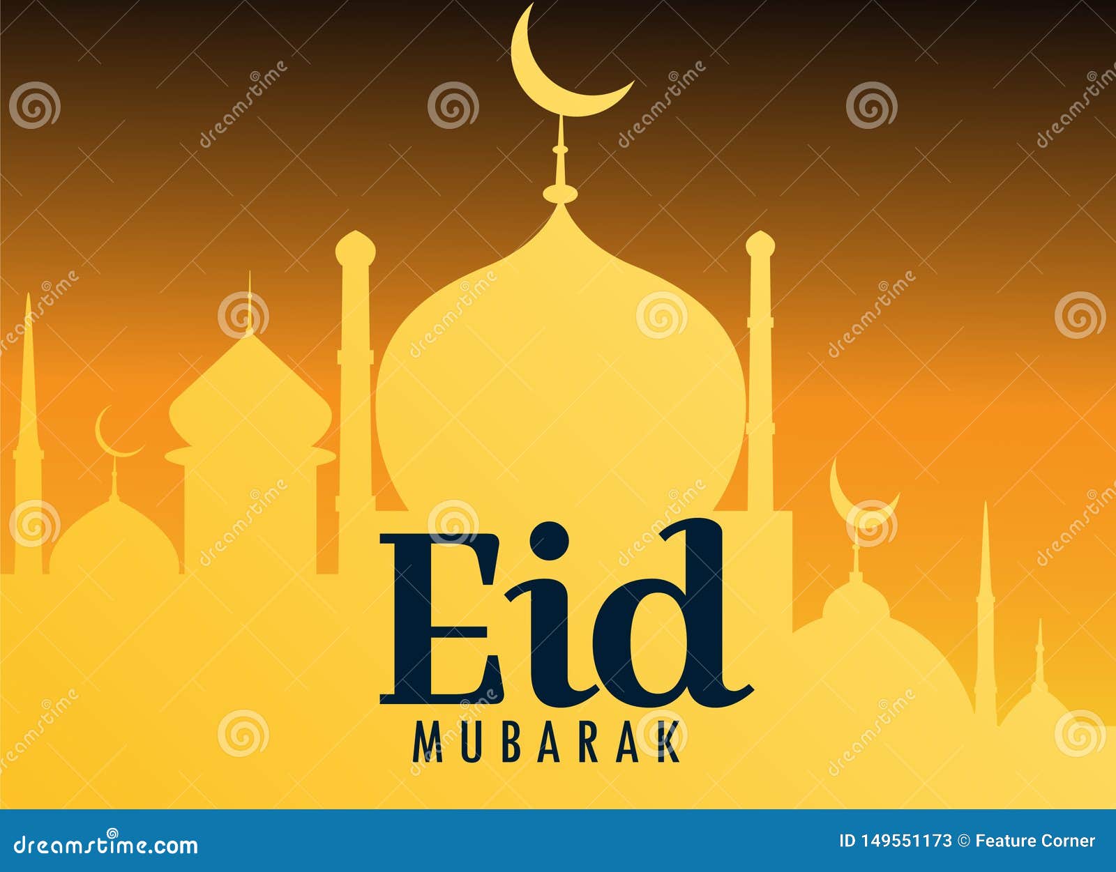 Eid Mubarak Greeting Card Illustration, Ramadan Kareem Islamic Festival for  Banner, Poster, Background, Flyer, Illustration Stock Vector - Illustration  of islamic, concept: 149551173
