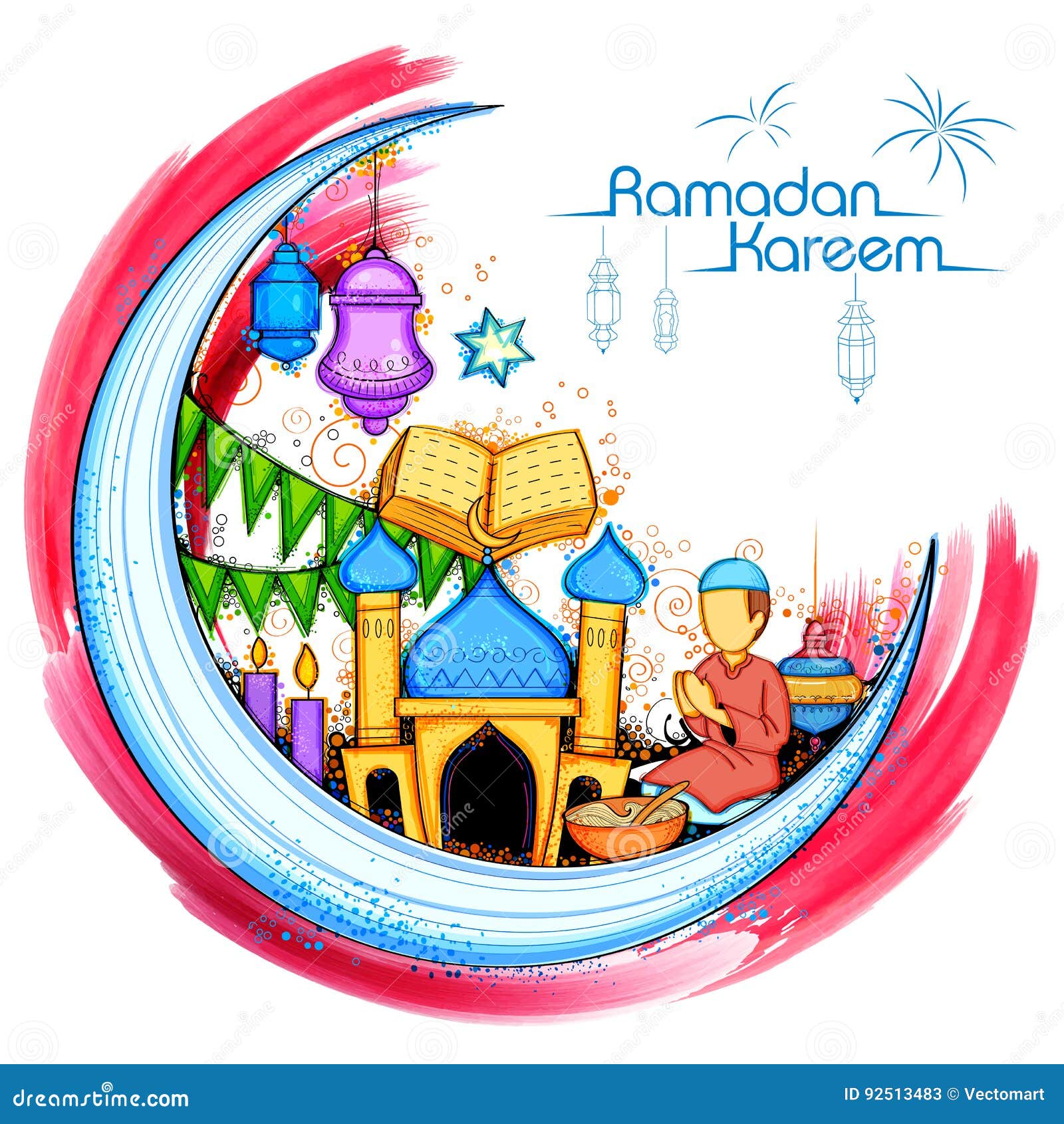 eid mubarak happy eid background for islam religious festival on holy month of ramazan