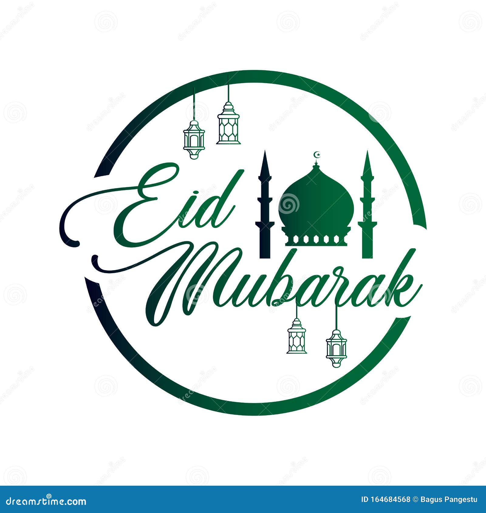 Eid Mubarak Logo. Vector Illustration,on White Background Stock Vector -  Illustration of ramadan, abstract: 164684568