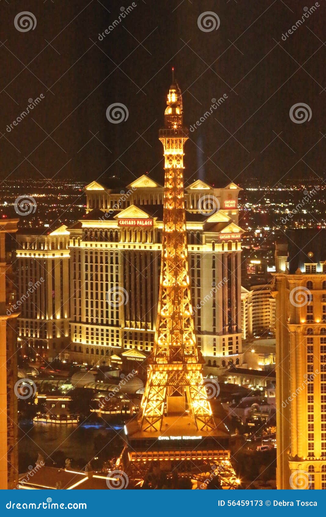 Eiffel Tower Restaurant on the Las Vegas Strip in Nevada Editorial