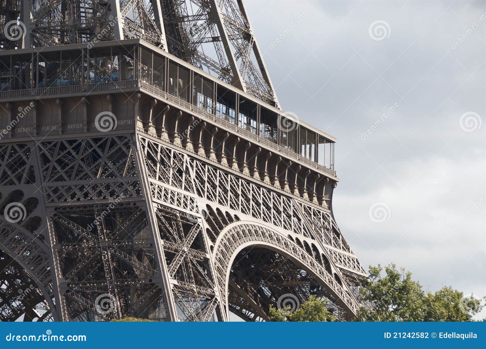 Eiffel Tower closeup stock photo. Image
