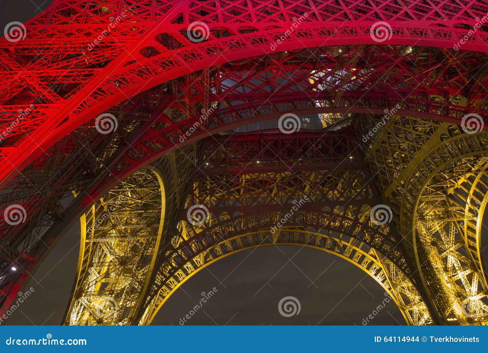 Eiffel Tower In Colors Editorial Stock Image Image Of Flag 64114944
