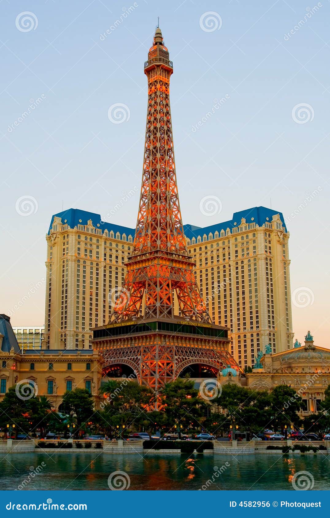 View from Eiffel Tower Restaurant, Paris Las Vegas Hotel Las Vegas, Nevada,  USA Stock Photo - Alamy