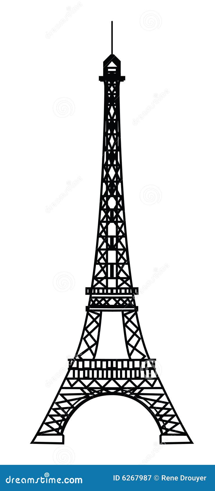 Eiffel tower in Paris stock vector. Illustration of capital - 6267987