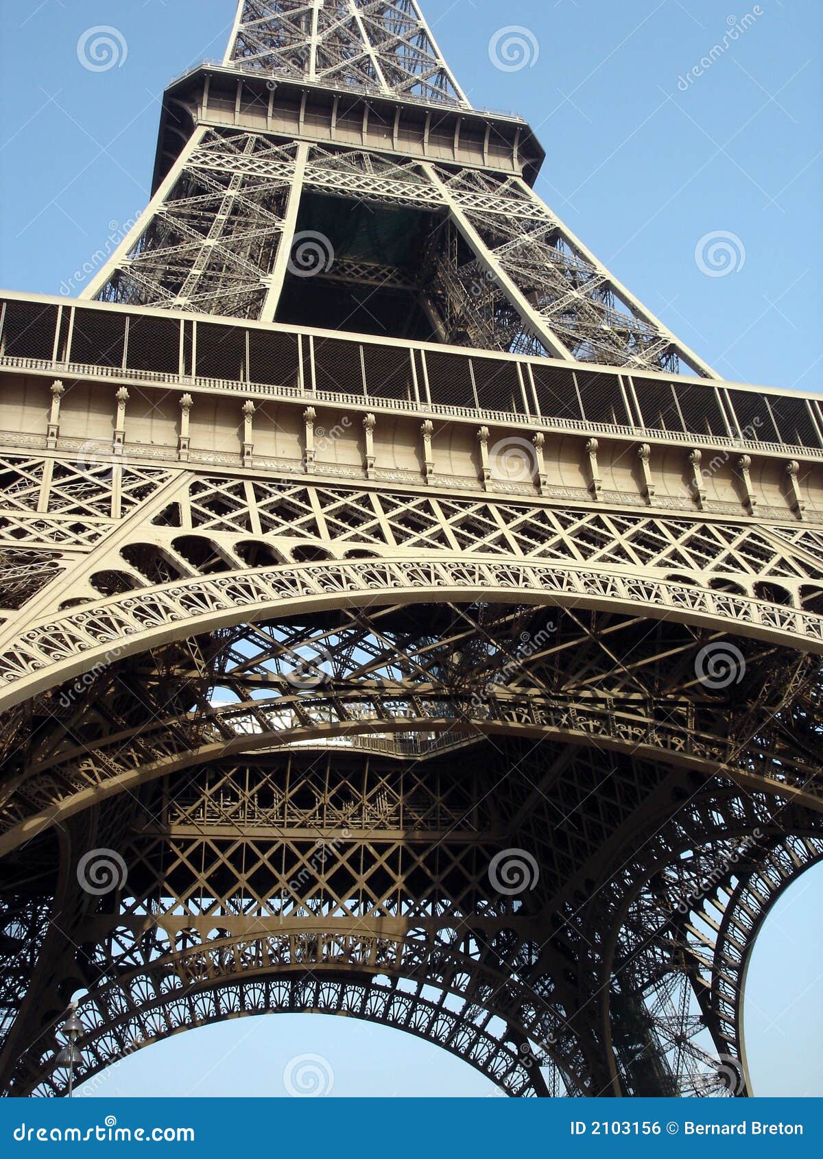 Eiffel Tower Paris France Stock Photo Image Of Grating Down