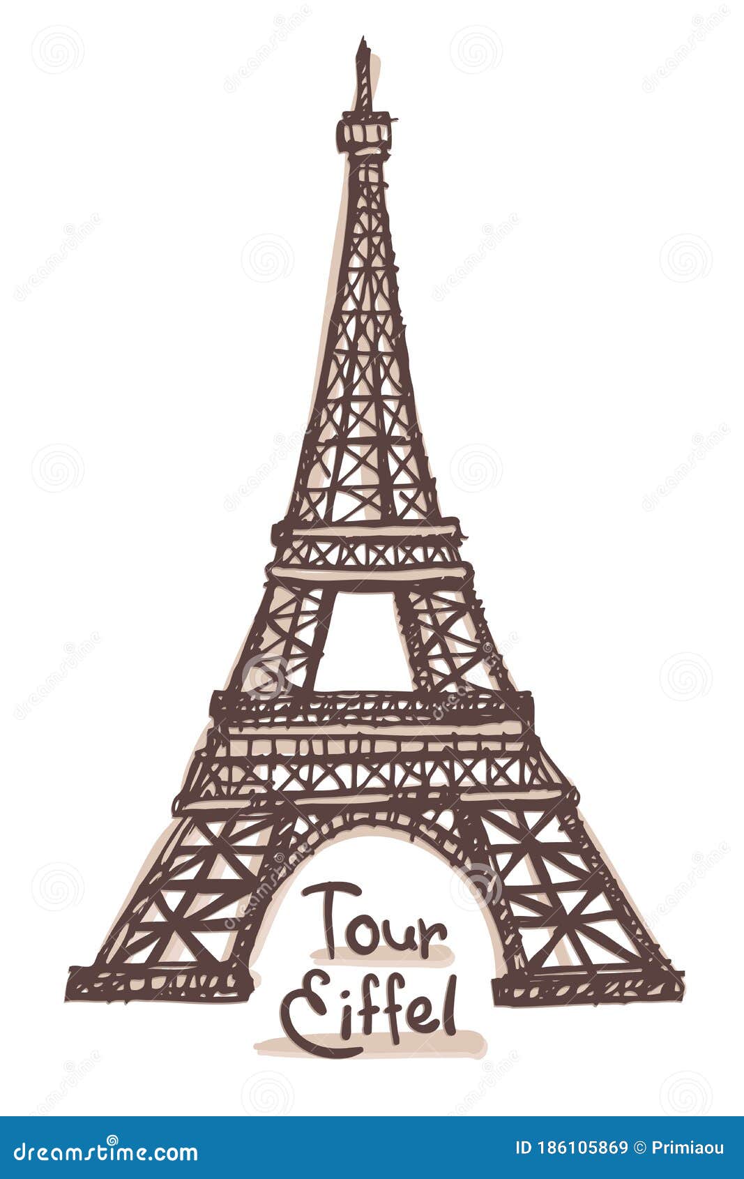 One continuous line drawing eiffel tower romantic Vector Image