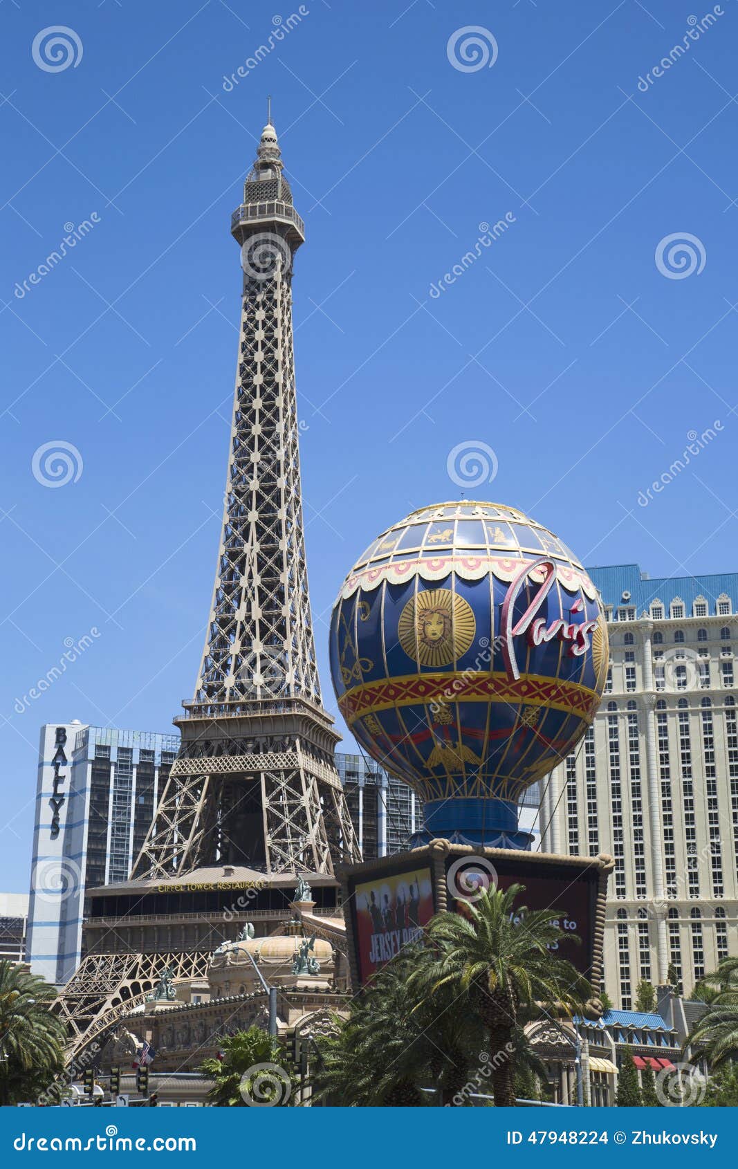 Eiffel Tower at Paris Hotel and Casino Editorial Stock Image - Image of ...