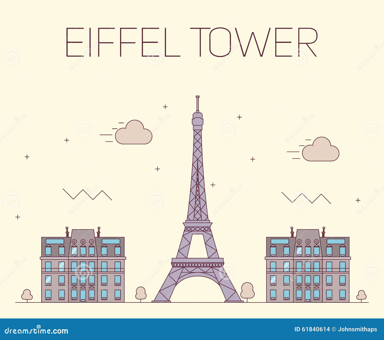 Eiffel Tower in Paris. Vector Illustration on Stock Vector ...