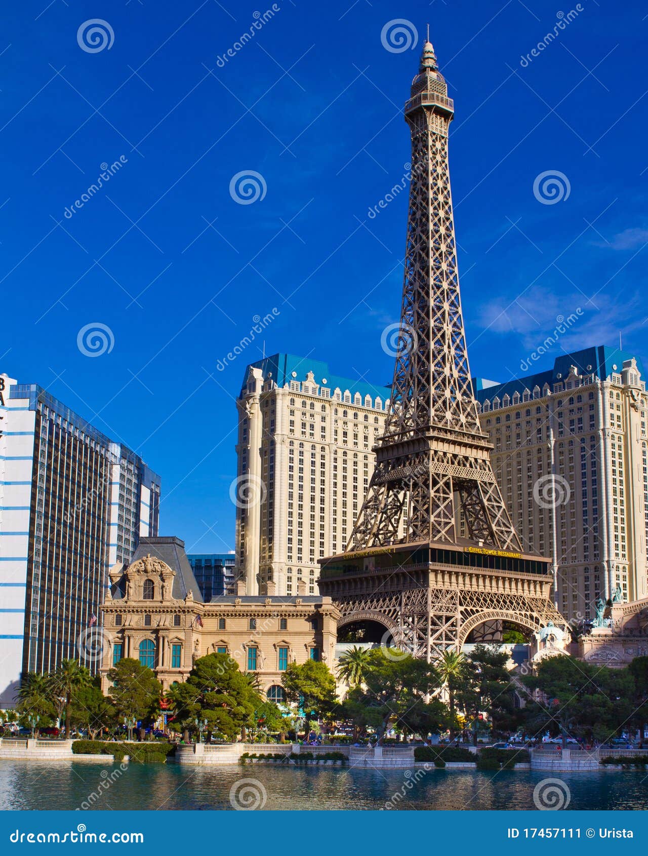 Eiffel Tower Replica at Paris Hotel and Casino Editorial Photo