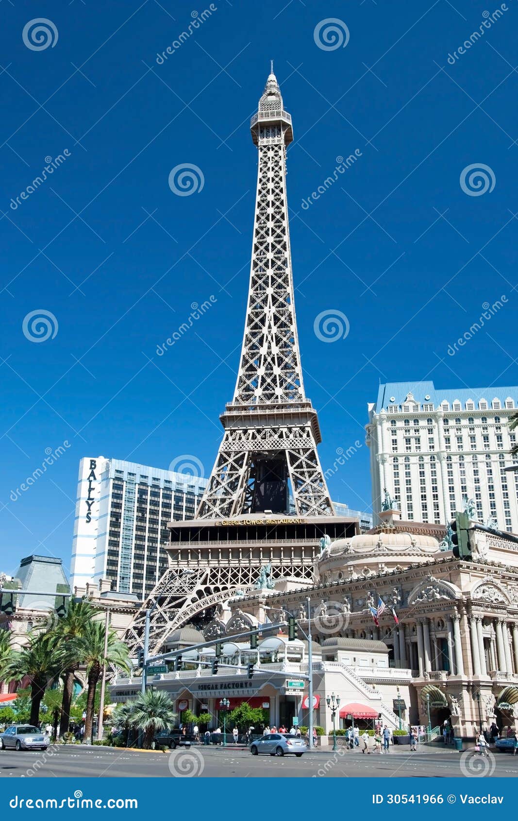Eiffel Tower Restaurant on the Las Vegas Strip in Nevada Editorial