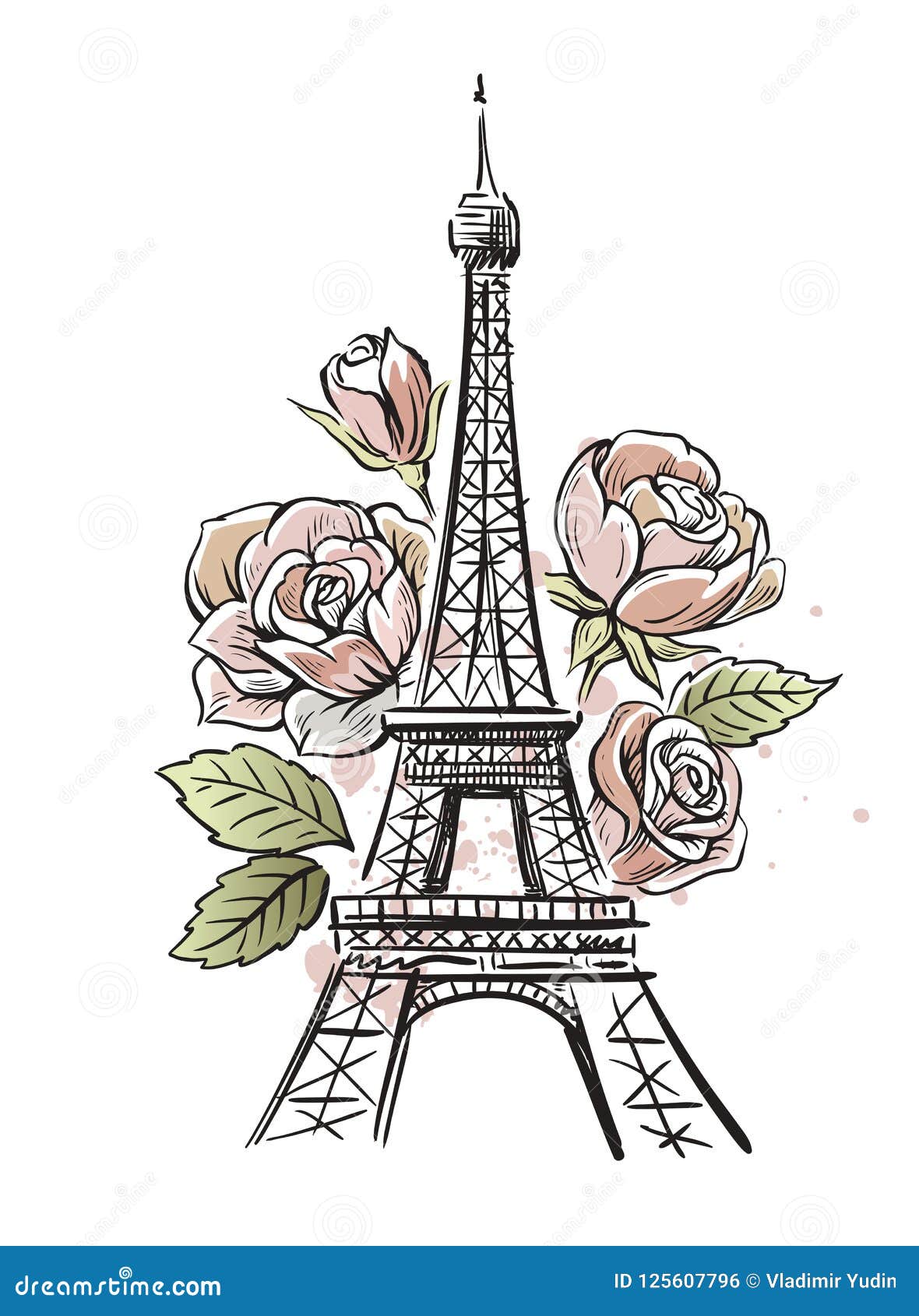 Torre Eiffel Rosa Png - Printable Eiffel Tower Outline