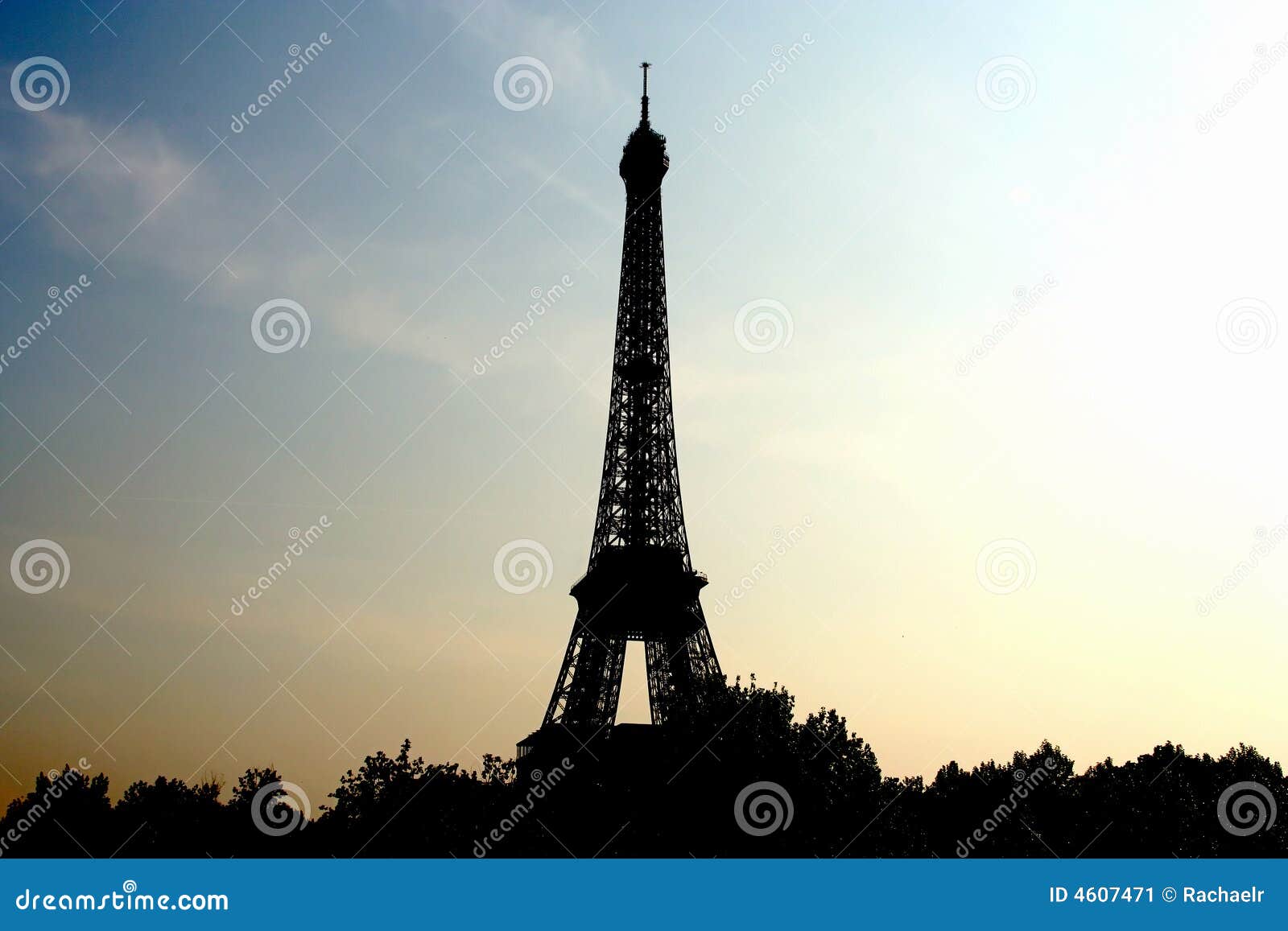 Eiffel Tower at Sunrise stock image. Image of tourist 4607471