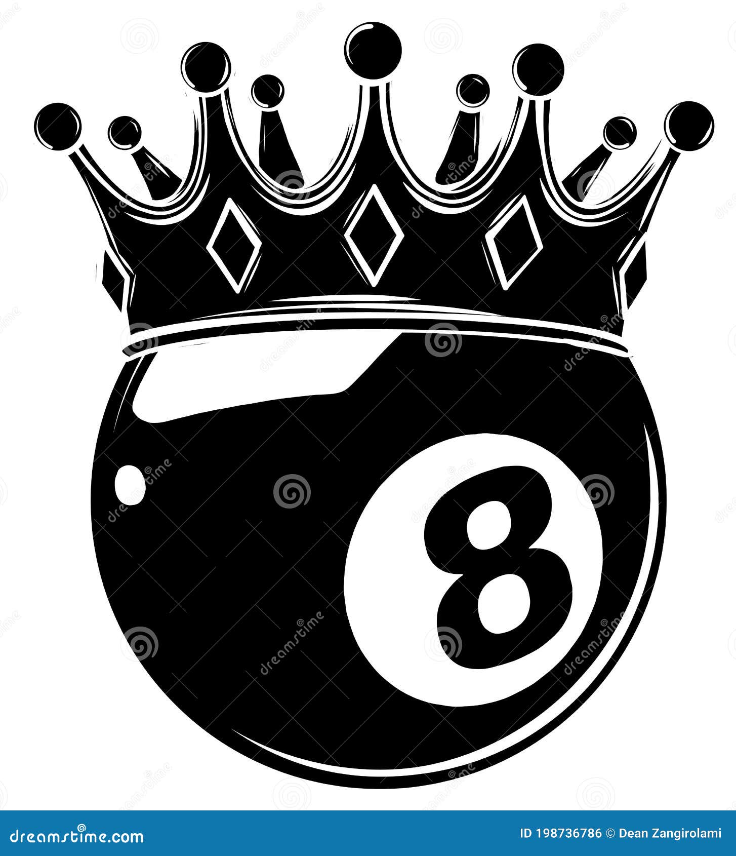 eight ball pool crown    black silhouette