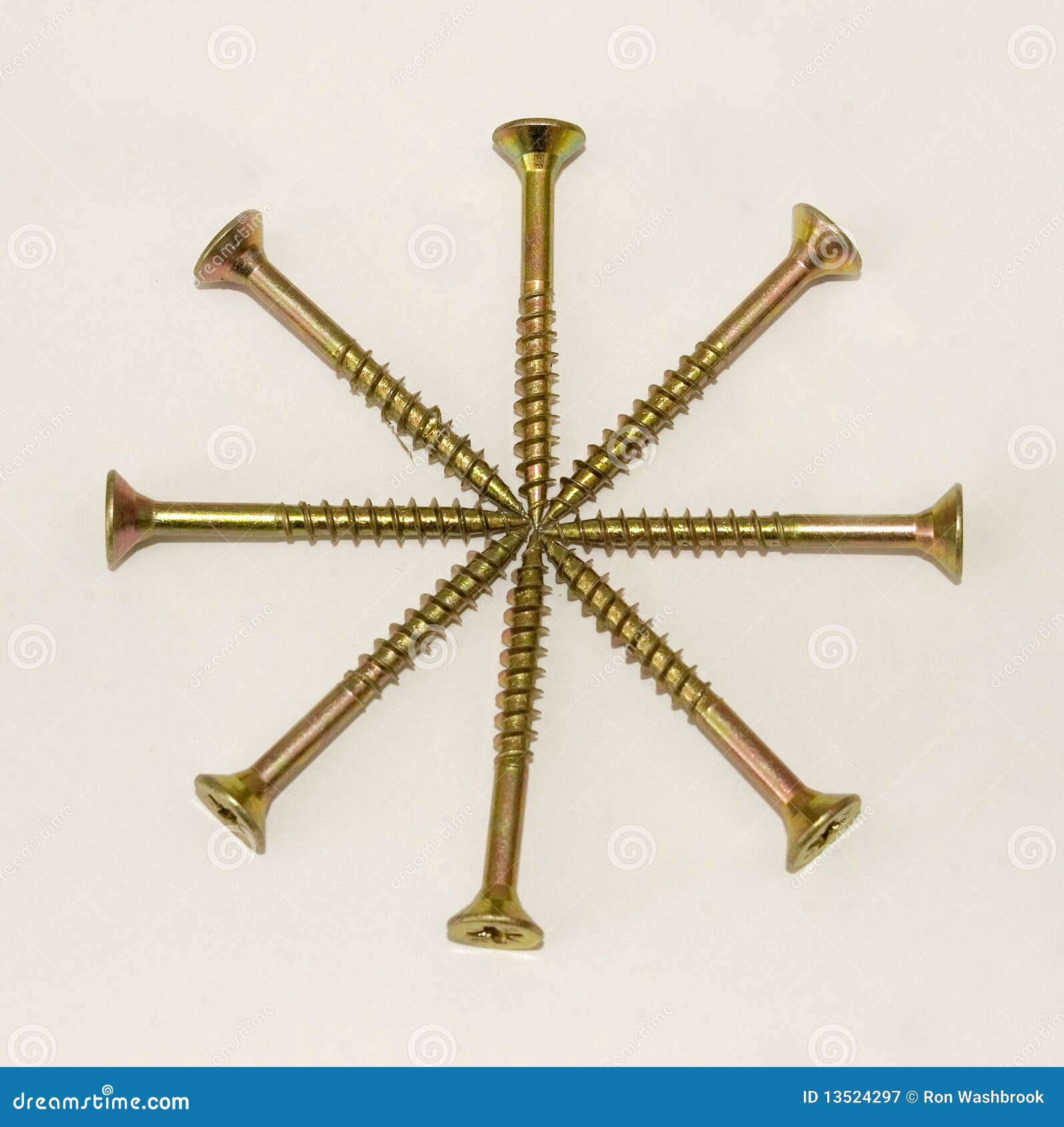 Eight cadmium screws stock image. Image of deck, fasten 13524297