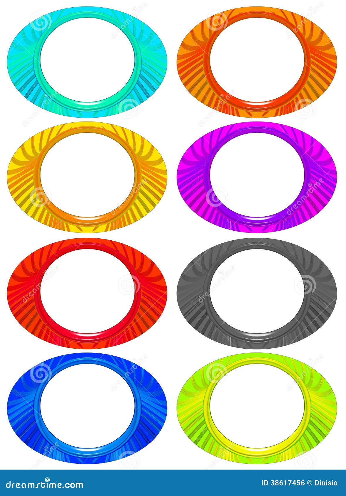 Eight colored photo frames stock illustration. Illustration of pattern