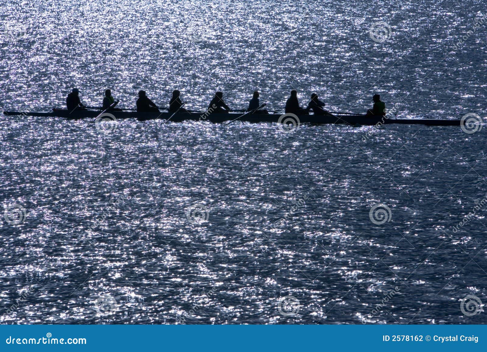 eight man rowing shell