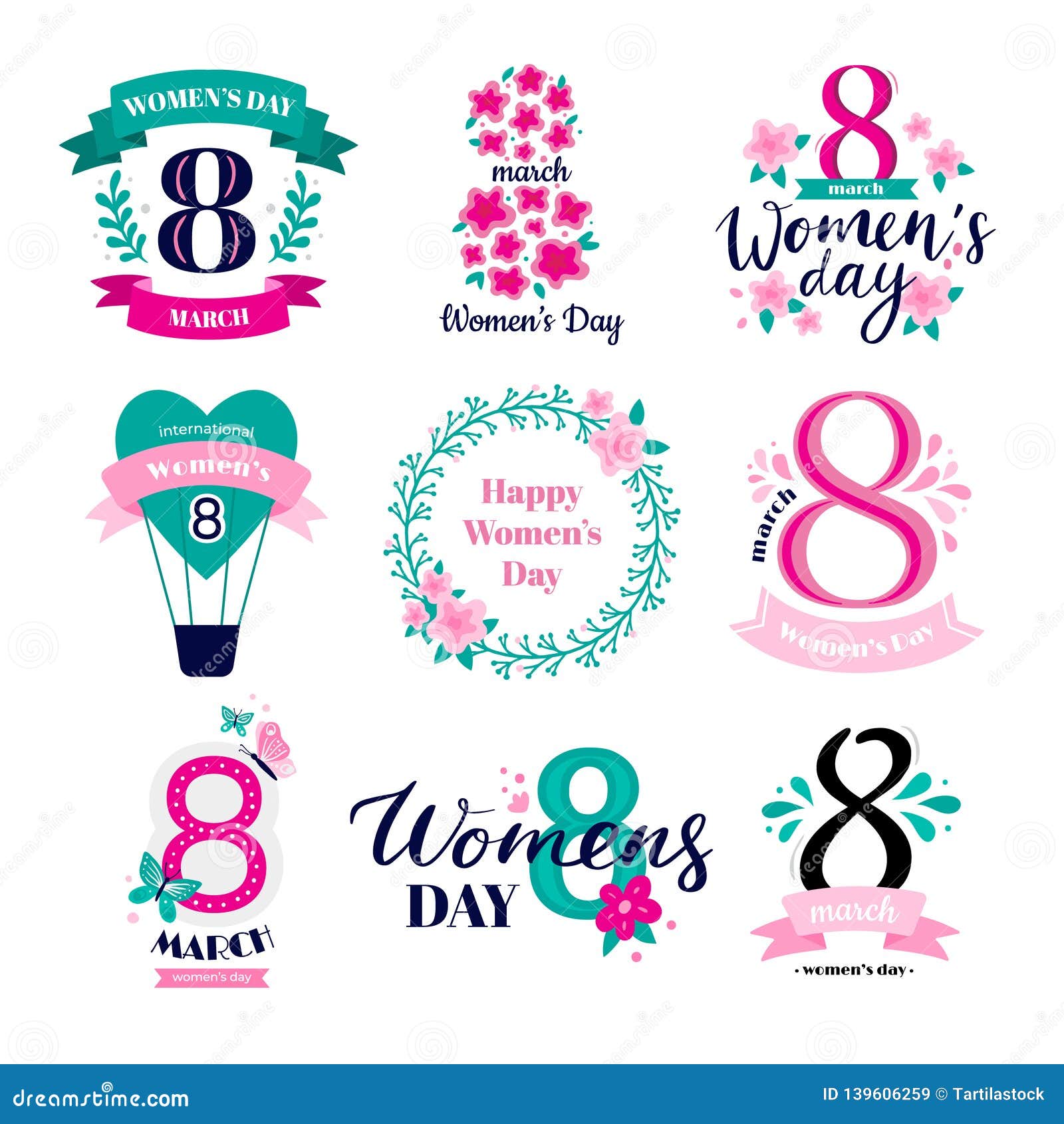 https://thumbs.dreamstime.com/z/eight-march-badges-international-womens-day-congratulations-logo-happy-woman-badge-greeting-card-spring-female-quote-label-139606259.jpg