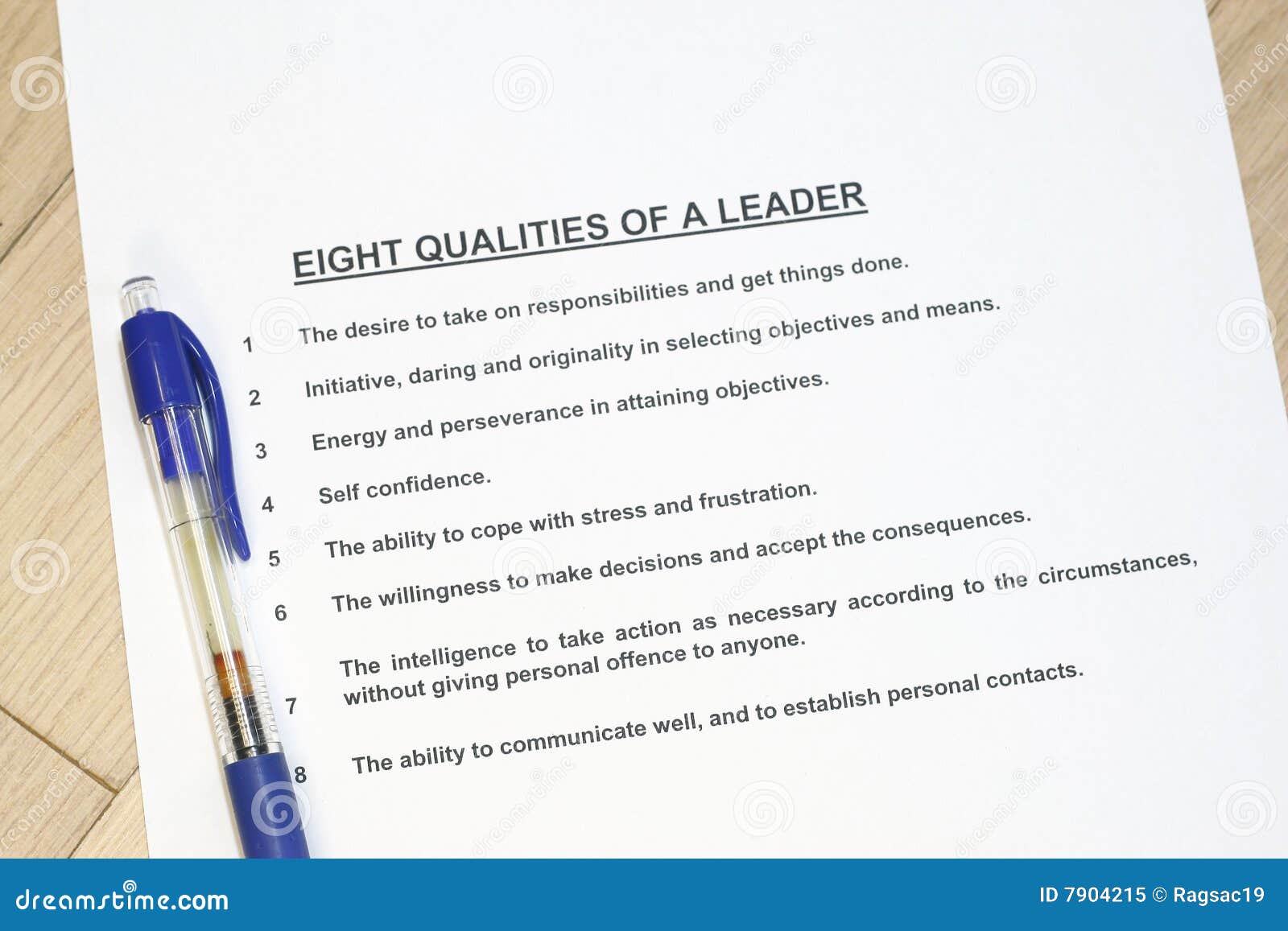 eight qualities of a leader