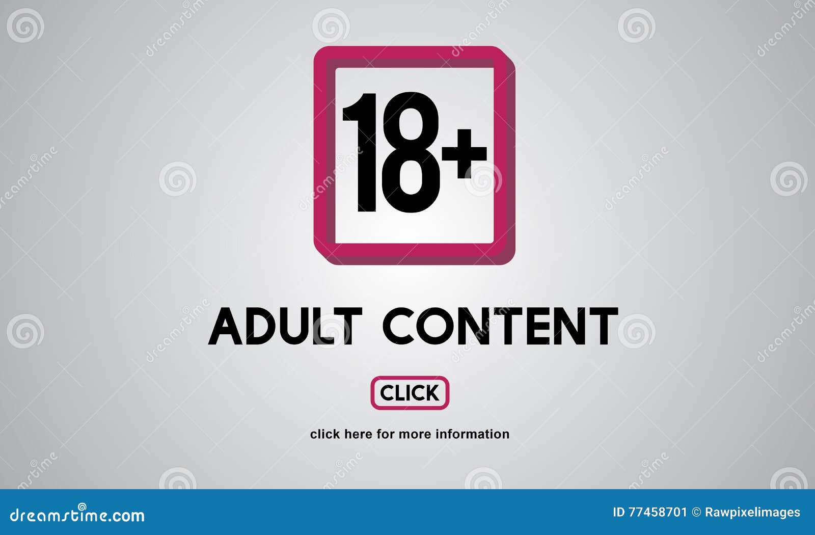 Eighteen Plus Adult Explicit Content Warning Stock Illustration