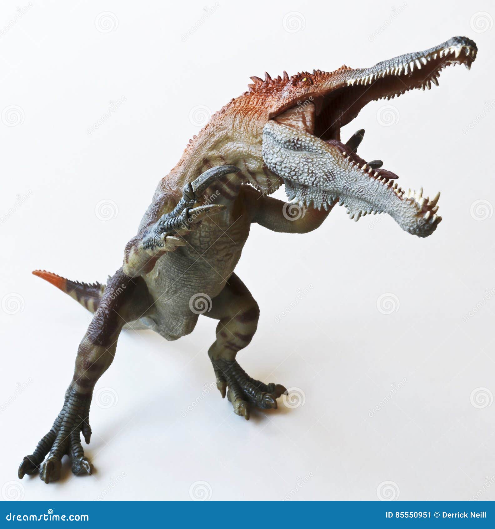 Ein Dinosaurier Genannt Baryonyx, Schweren Greifer Bedeutend Stockbild