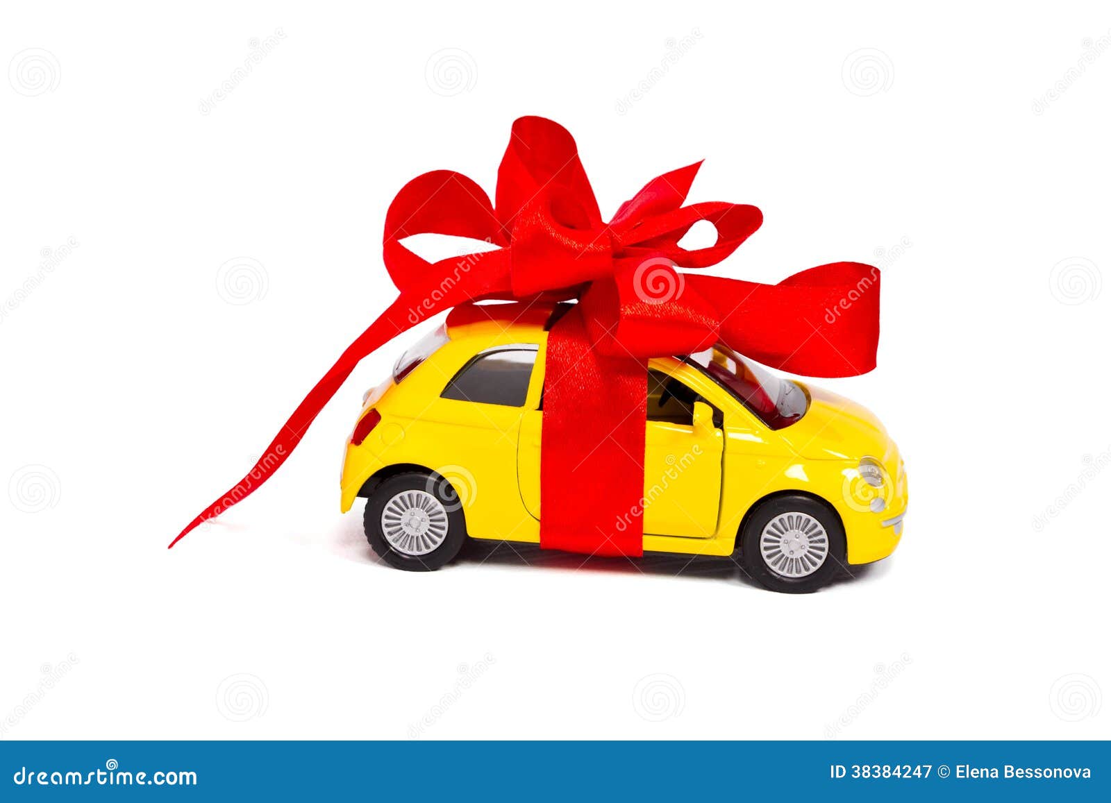 Ein Geschenk. Auto Mit Einem Roten Bogen Stockbild - Bild von farbe,  konzept: 38384247