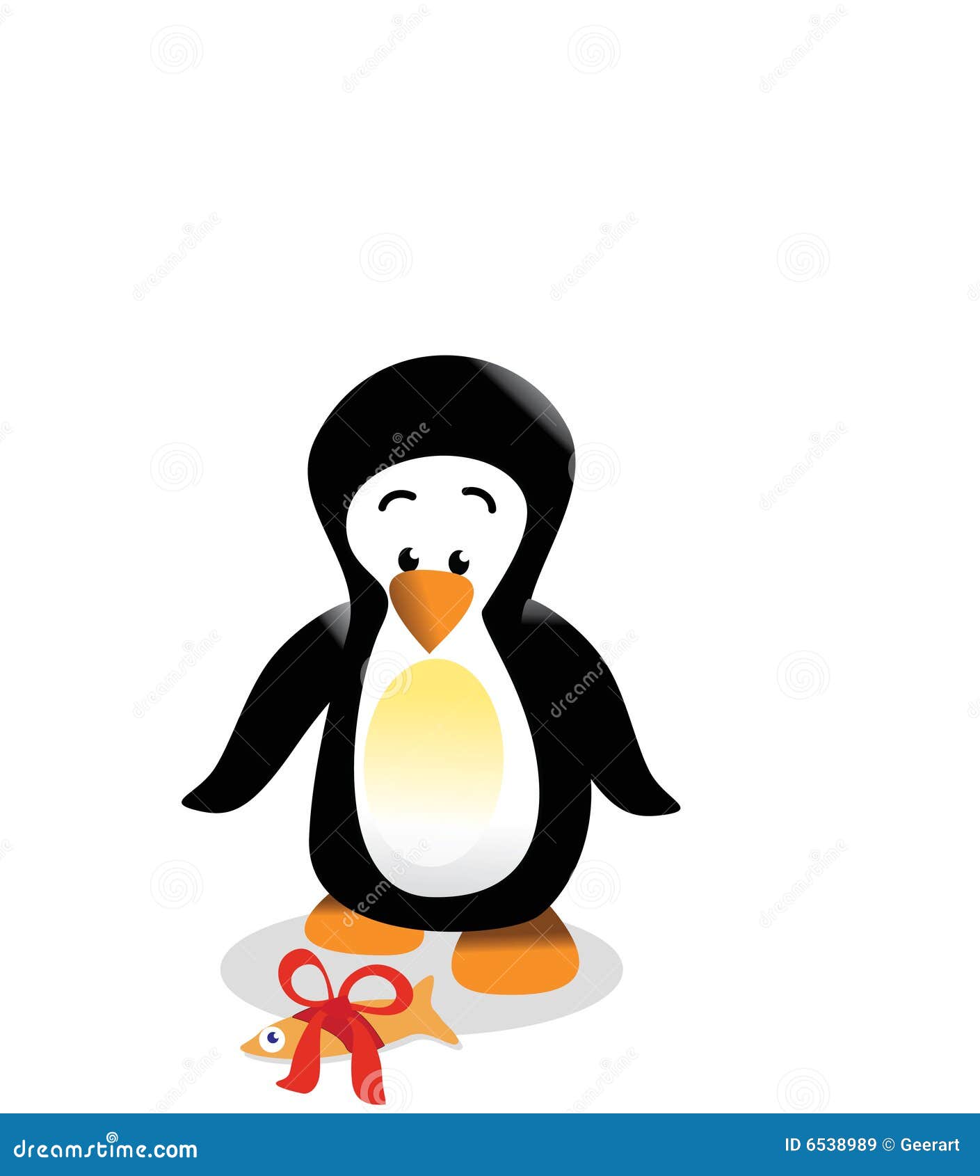 Ein Pinguin-Geschenk stock abbildung. Illustration von abbildung