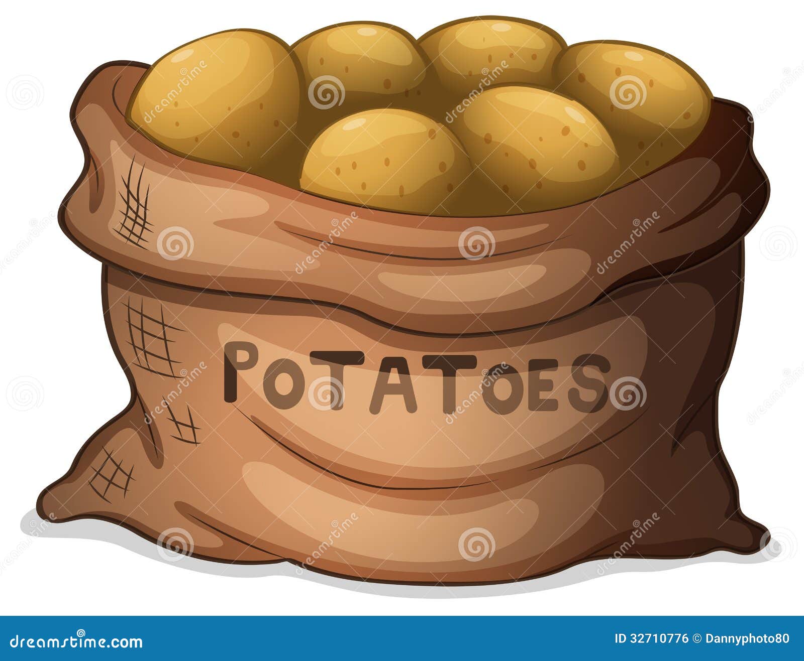 Ein Sack Kartoffeln vektor abbildung. Bild von bild