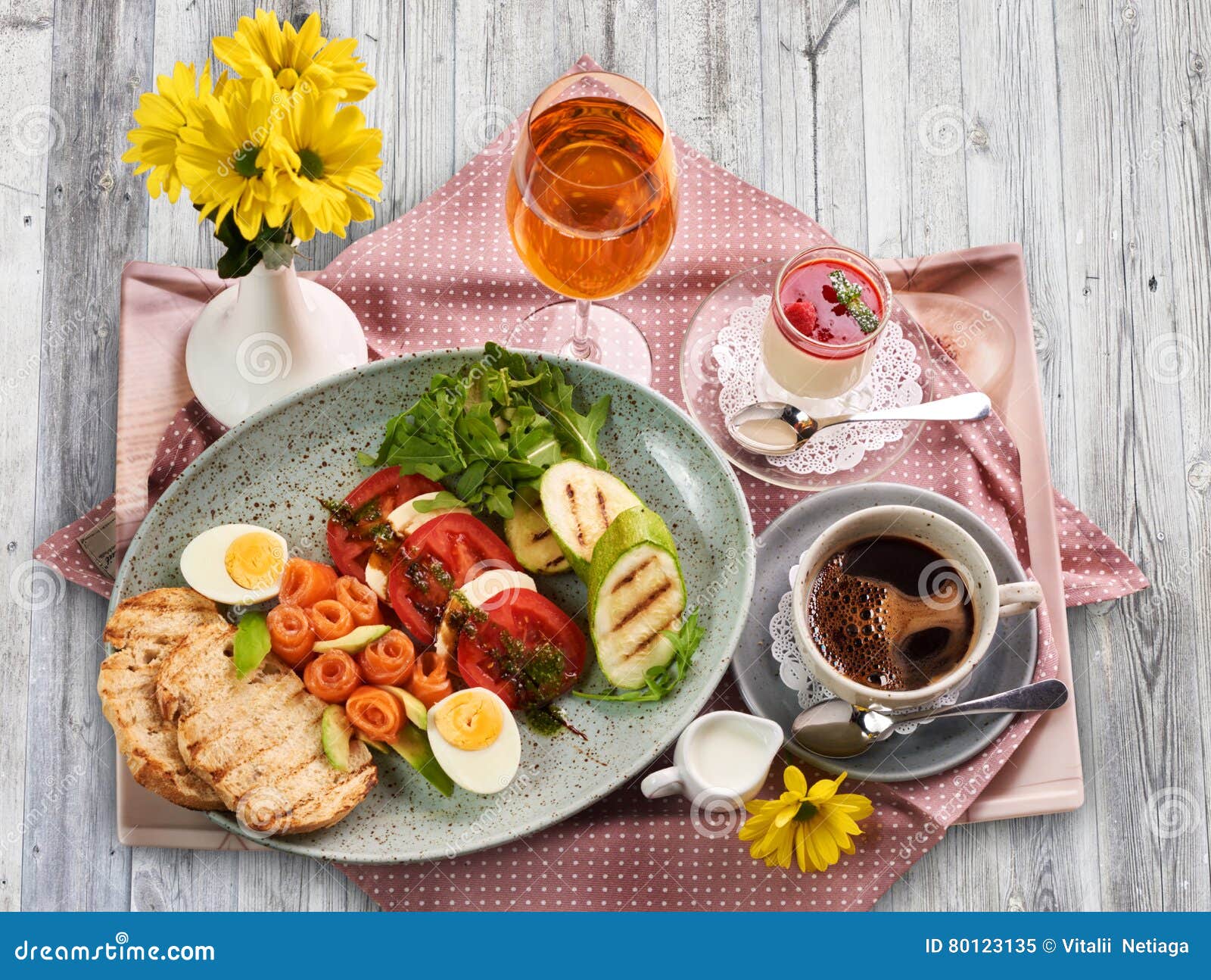 Ein Traditionelles Italienisches Frühstück Stockbild - Bild von ...